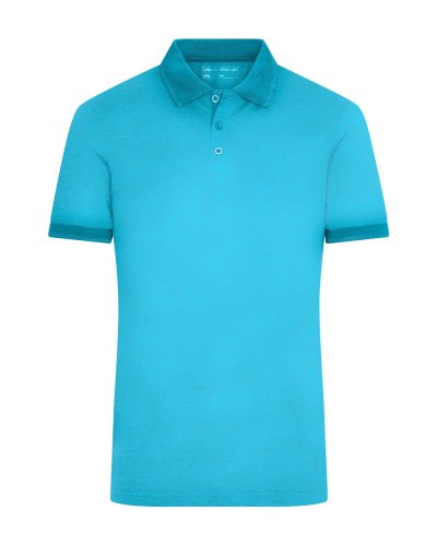 Men's Heather Polo Turquoise Melange/Turquoise