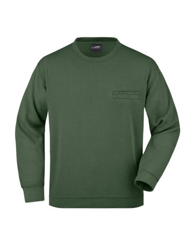 Men's Round Sweat Pocket Dark Green