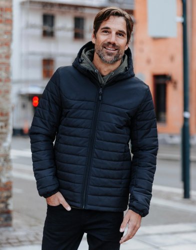 Giacca Uomo Nautilus trapuntata con cappuccio Black