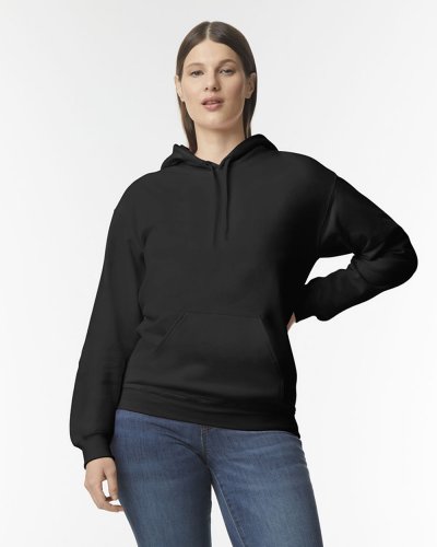 Felpa con cappuccio in pile Softstyle Black