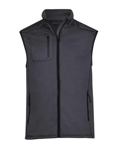 Gilet uomo in pile Stretch Dark Grey