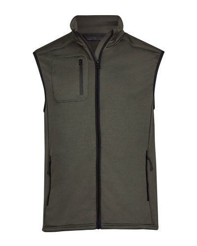 Gilet uomo in pile Stretch Deep Green
