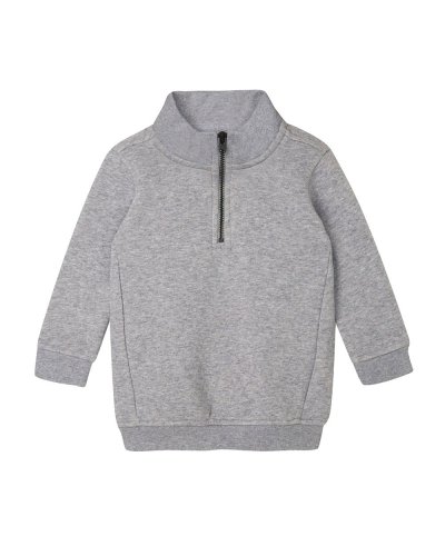 Baby Quarter Zip Sweat Heather Grey Melange