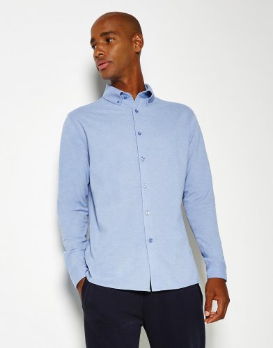 Camicia Piqué Tailored Fit Superwash® 60º White