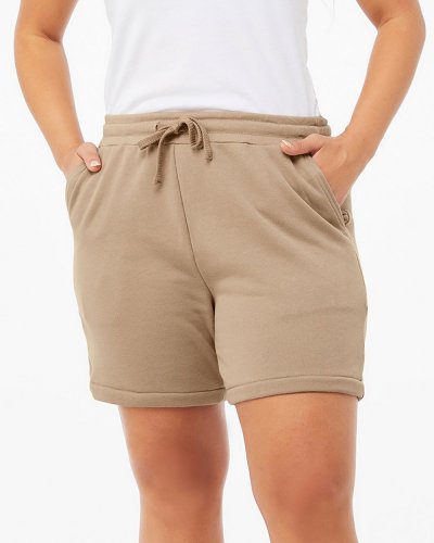 Pantaloncini felpati unisex Tan