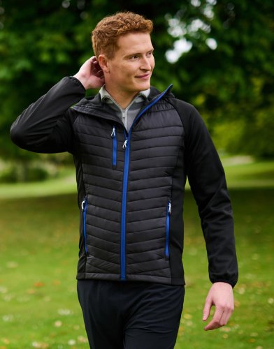 Giacca Uomo Navigate Hybrid Hooded Black/Seal Grey