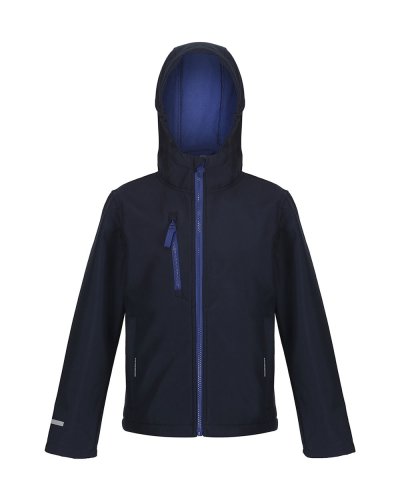 Softshell 3 strati con cappuccio Ablaze Junior Navy/Royal