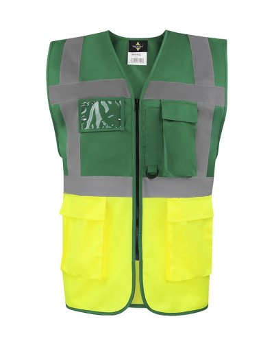 Gilet di sicurezza esecutivo "Hamburg" Paramedic Green/Yellow