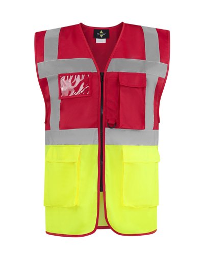 Gilet di sicurezza esecutivo "Hamburg" Red/Yellow
