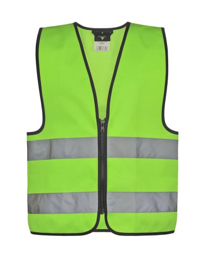 Gilet di sicurezza Kids con cerniera "Aalborg" Neon green