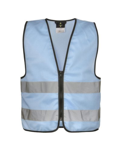Gilet di sicurezza Kids con cerniera "Aalborg" Sky Blue