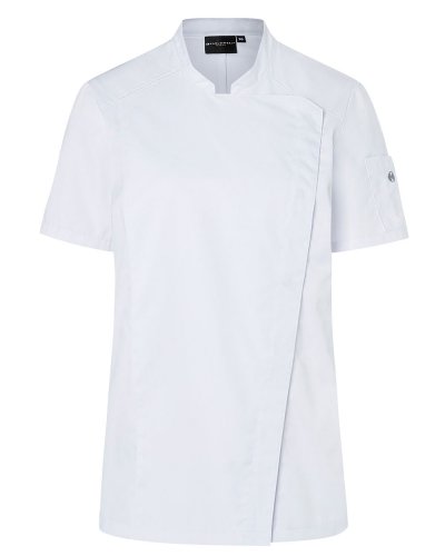 Short-Sleeve Ladiesâ Chef Jacket Modern-Look White