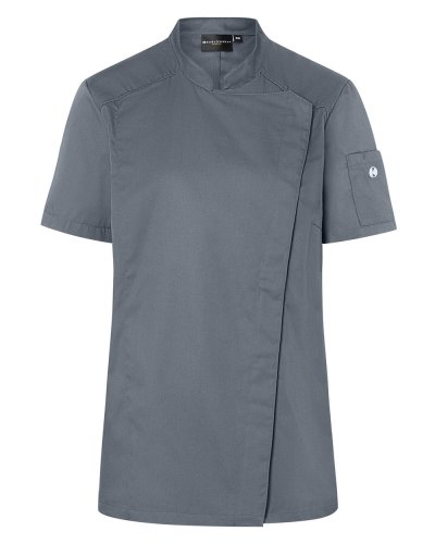 Short-Sleeve Ladiesâ Chef Jacket Modern-Look Anthracite