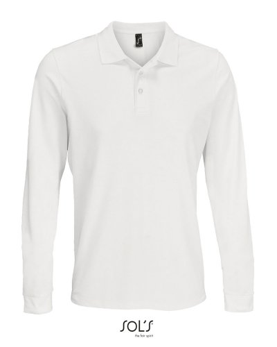Polo unisex manica lunga Bianco