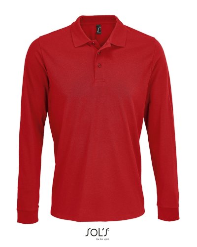 Polo unisex manica lunga Rosso