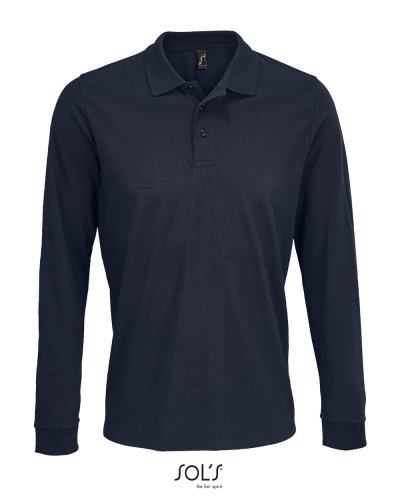 Polo unisex manica lunga Blu Oltremare