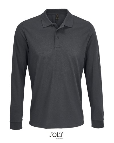 Polo unisex manica lunga Grigio Scuro