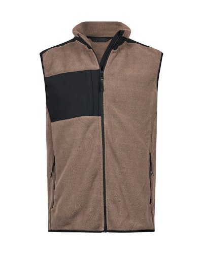 Giacca in pile smanicata Clay/Black