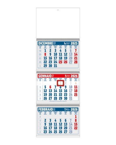 Calendario trittico separato