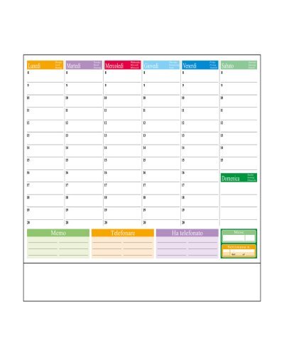 Planning settimanale da tavolo