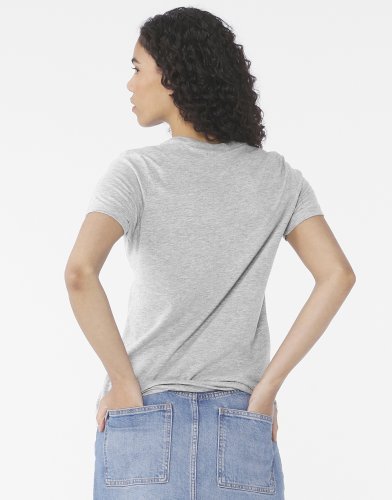 T-shirt donna Heather CVC, leggera, morbida, girocollo -