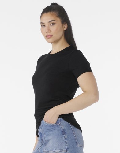 T-shirt donna Heather CVC, leggera, morbida, girocollo -