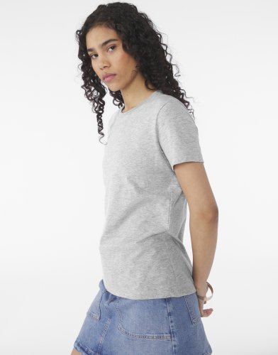 T-shirt donna Heather CVC, leggera, morbida, girocollo -