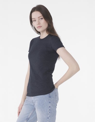 T-shirt donna Heather CVC, leggera, morbida, girocollo -