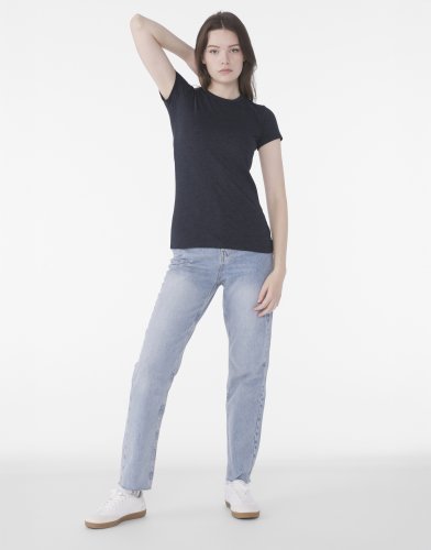 T-shirt donna Heather CVC, leggera, morbida, girocollo -