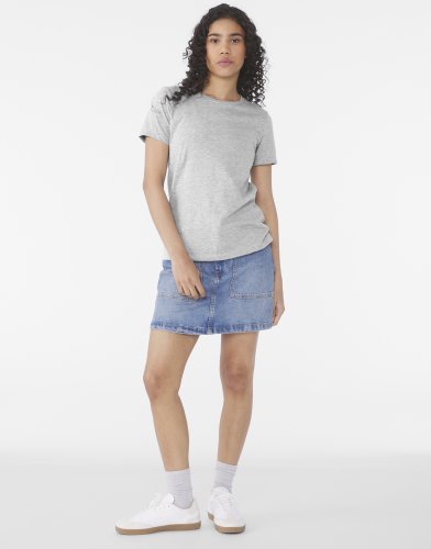 T-shirt donna Heather CVC, leggera, morbida, girocollo -