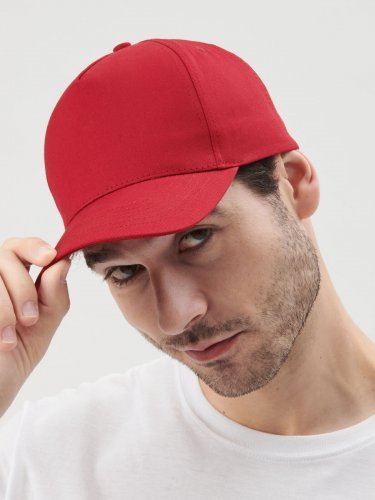 Berretto Beat 5 pannelli, 100% cotone con chiusura velcro