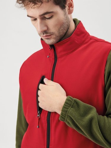 Chaleco softshell Traveller 2 capas, bolsillos con cremallera