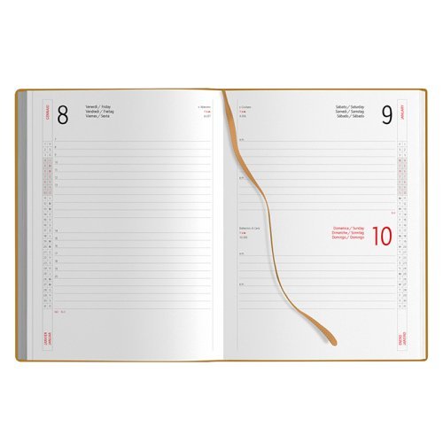 Agenda Giornaliera Eco 15x21cm 6 lingue con chiusura elastico