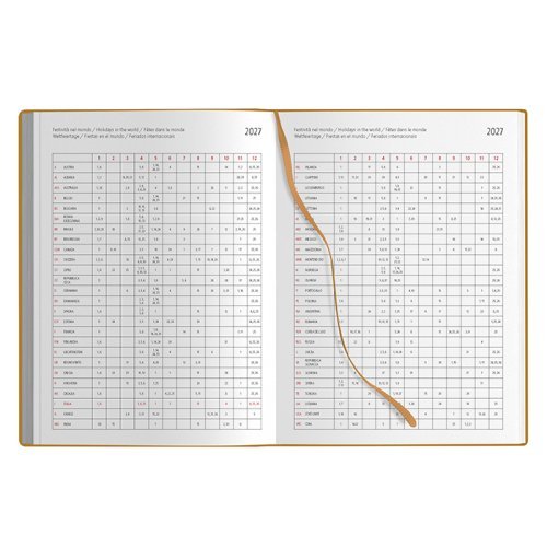 Agenda Giornaliera Eco 15x21cm 6 lingue con chiusura elastico