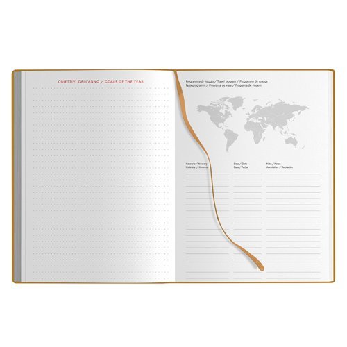 Agenda Giornaliera Eco 15x21cm 6 lingue con chiusura elastico