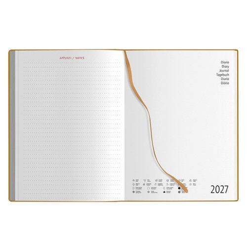 Agenda Giornaliera Eco 15x21cm 6 lingue con chiusura elastico