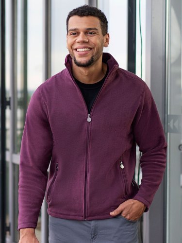 Veste de travail pour homme en polaire recyclée noire, chaude et GRS
