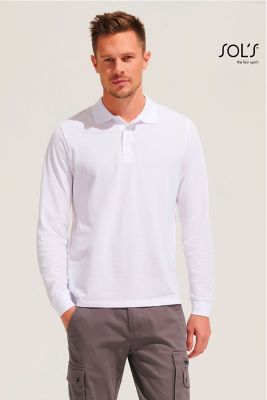 Polo unisex manica lunga , 65% poliestere cotone, casual fit
