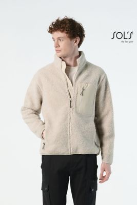 Chaqueta unisex Fury ECO de poliéster reciclado con cremallera y detal