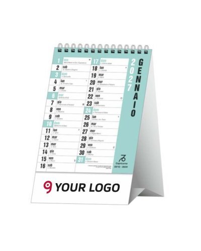 Calendario da Tavolo Norvegese Multicolore 12 Fogli 12,5x19 cm
