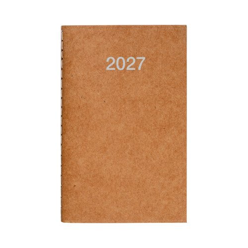 Agenda settimanale 2027 tascabile in carta riciclata 14x9cm