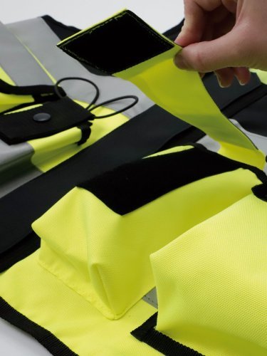 Gilet Safety Tactical Bonn giallo, riflettente, multitasche 220g