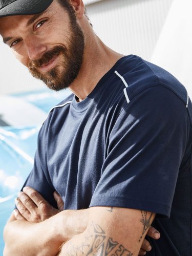 T-shirt da lavoro uomo , cotone organico, resistente, nera