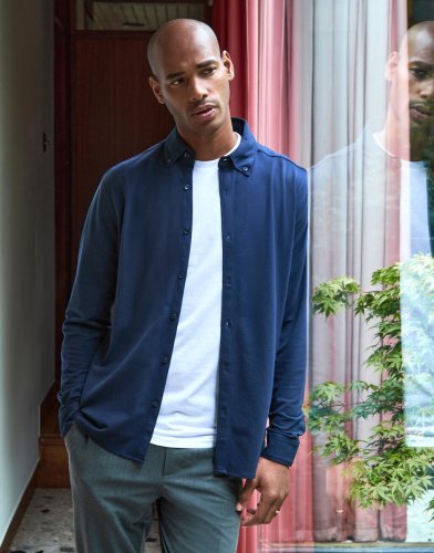 Camisa Tailored Fit Superwash® 60º Piqué