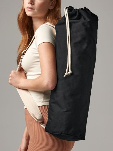 EarthAware® Borsa Yoga Nera in Cotone Organico 19x69x19 cm
