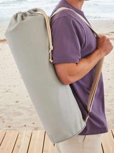 EarthAware® Borsa Yoga Nera in Cotone Organico 19x69x19 cm