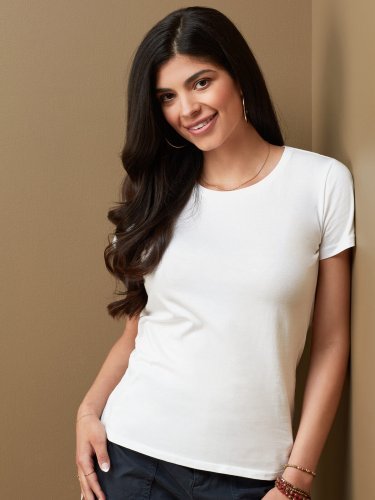T-shirt Donna Lux , 100% Cotone, Girocollo, Fit, 180g/m²