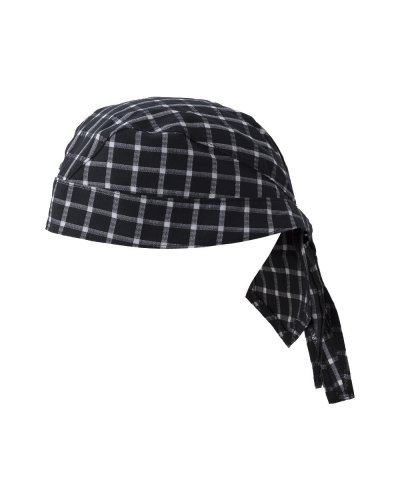 Giove bandana cuoco colore rigato Nero q.bianchi