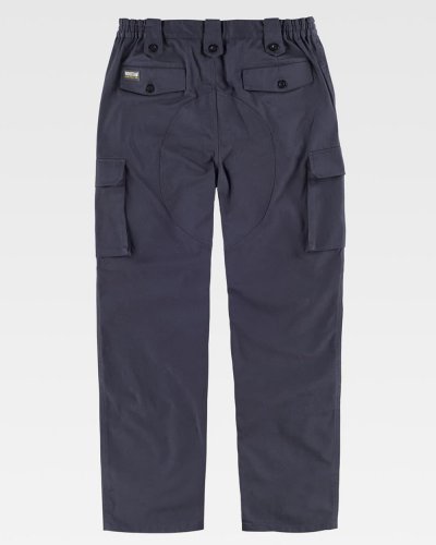 Pantalone da lavoro multitasche elasticizzato con rinforzi