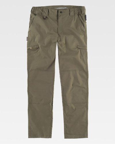 Pantalone slim elasticizzato KHAKI